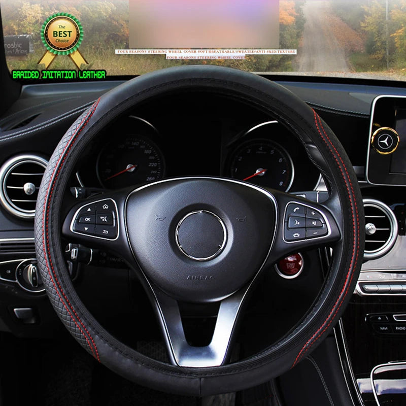 Universal Steering Wheel Cover 37/38 Steering Wheel Cover Anti-Slip Comfort