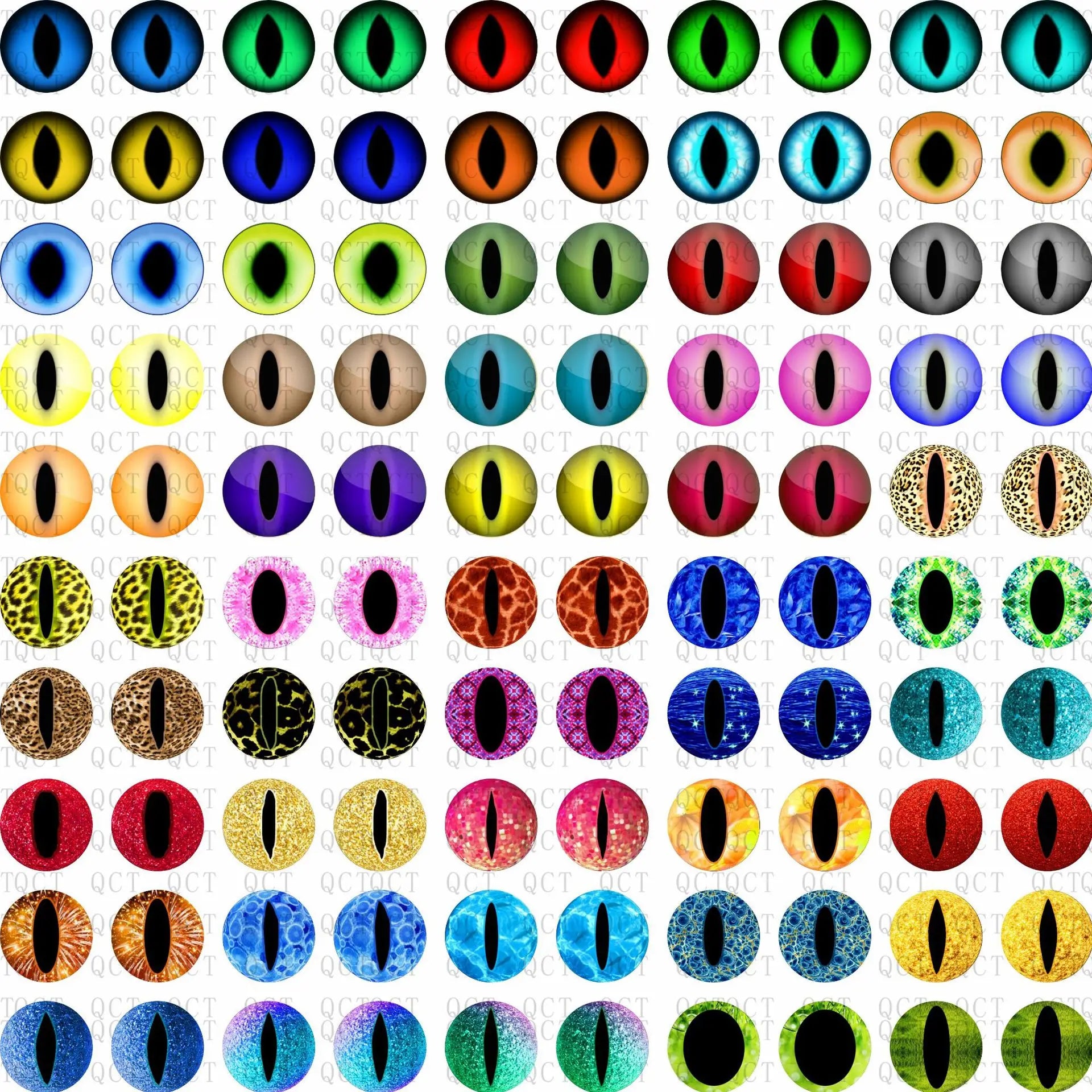 50Pcs 6/8/10/12mm Doll Glass Eye Doll Making Safety Eyes Craft Supply
