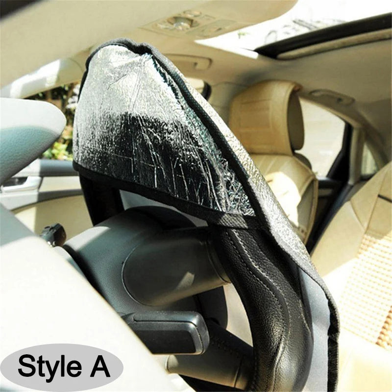 Car Steering Wheel Sun Shade Steering Wheel Cover Anti-Slip Comfort