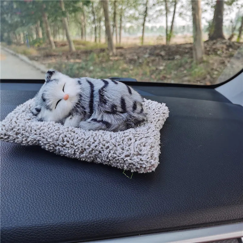 Car Ornaments Cute Simulation Sleeping Car Dashboard Ornament Decoration