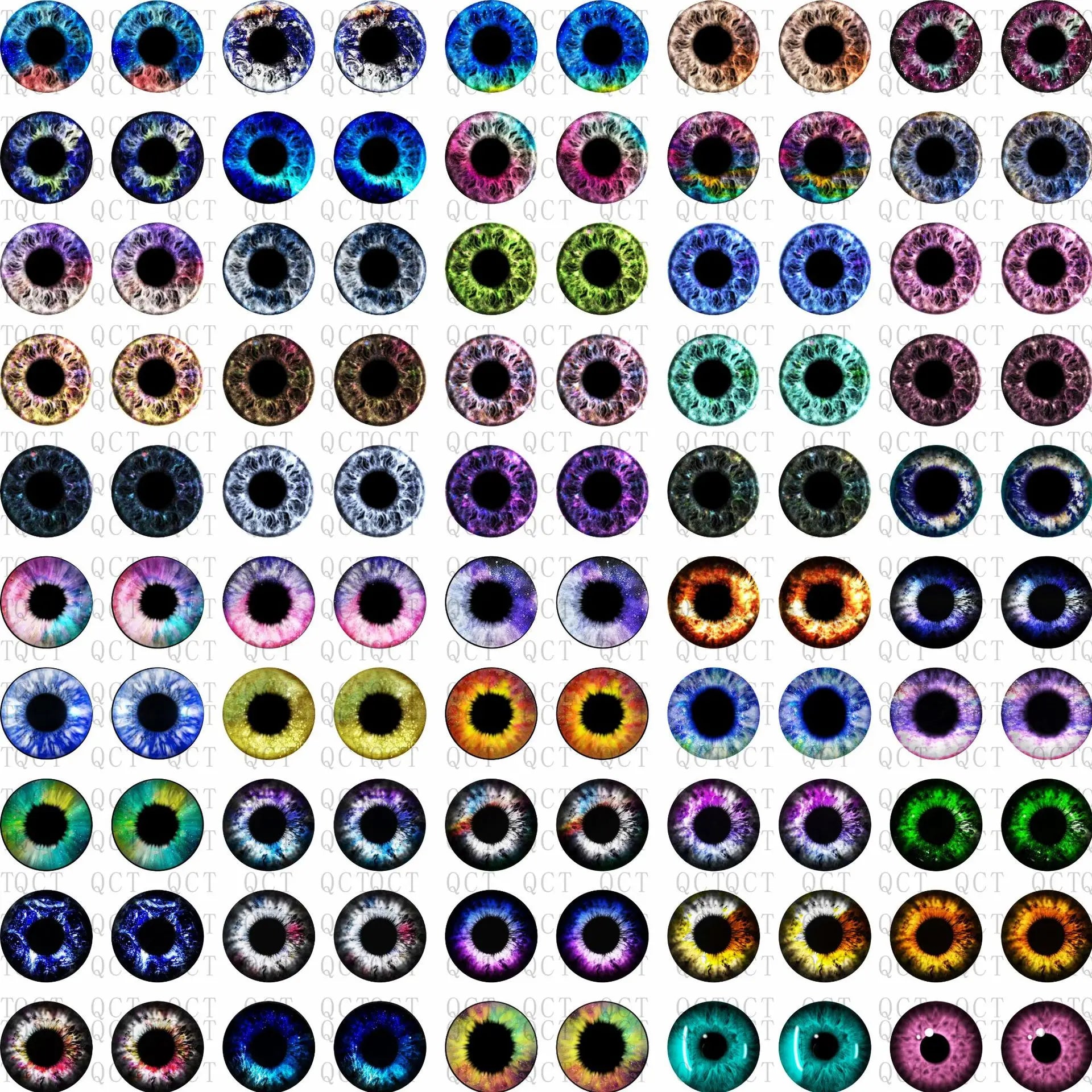 50Pcs 6/8/10/12mm Doll Glass Eye Doll Making Safety Eyes Craft Supply