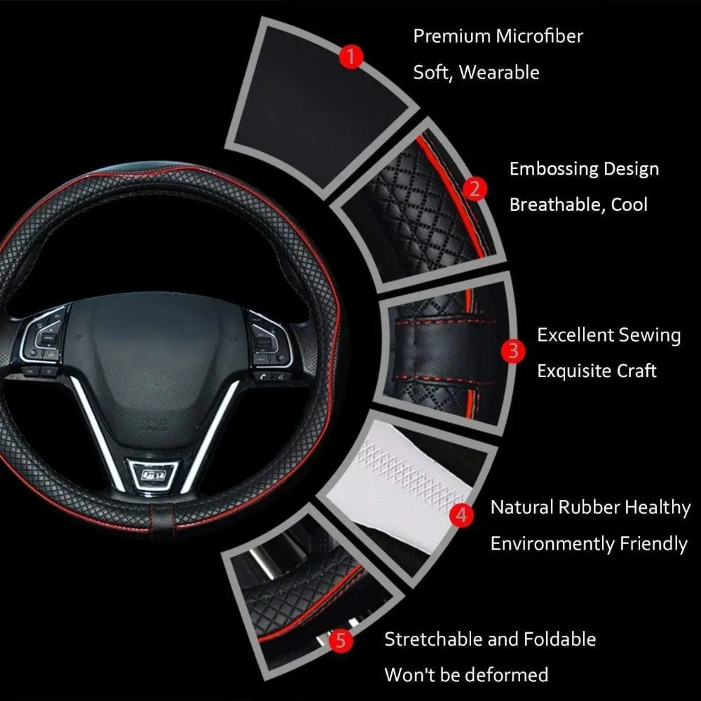 Car Steering Wheel Cover, Anti-Slip, Steering Wheel Cover Anti-Slip Comfort