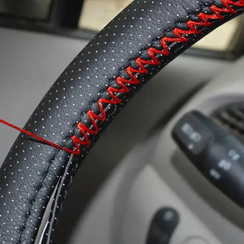 Universal Leather Car Steering Wheel Steering Wheel Cover Anti-Slip Comfort
