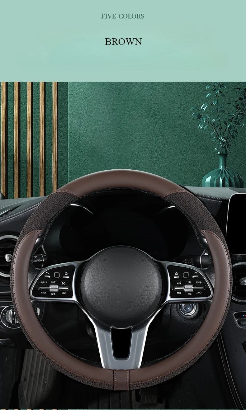 Car Steering Wheel Cover Premium Steering Wheel Cover Anti-Slip Comfort