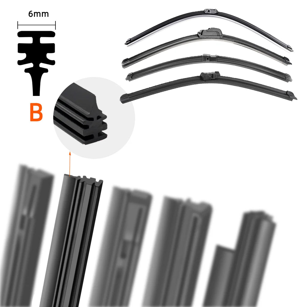 Car Wiper Rubber Strips Refill Premium Quality Replacement Accessory