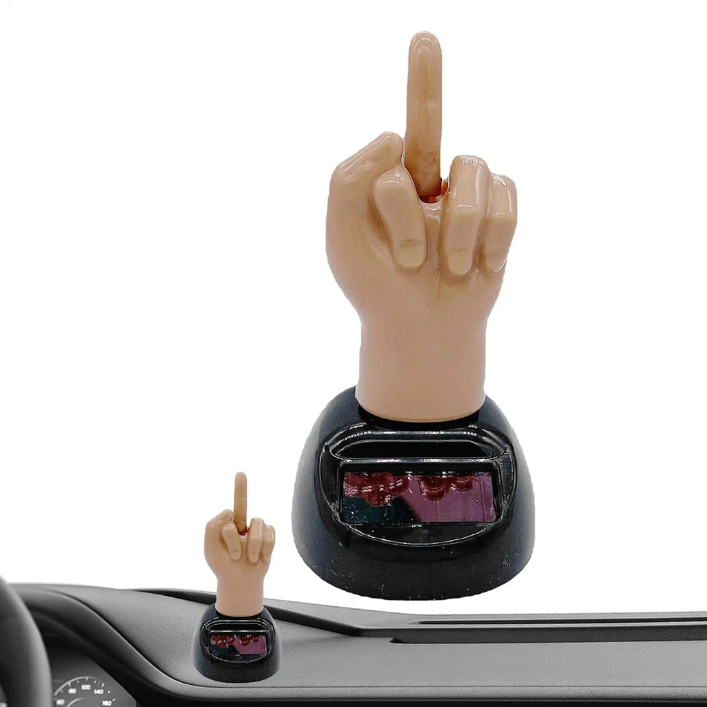 Creative Finger Solar Powered Shaking Car Dashboard Ornament Decoration