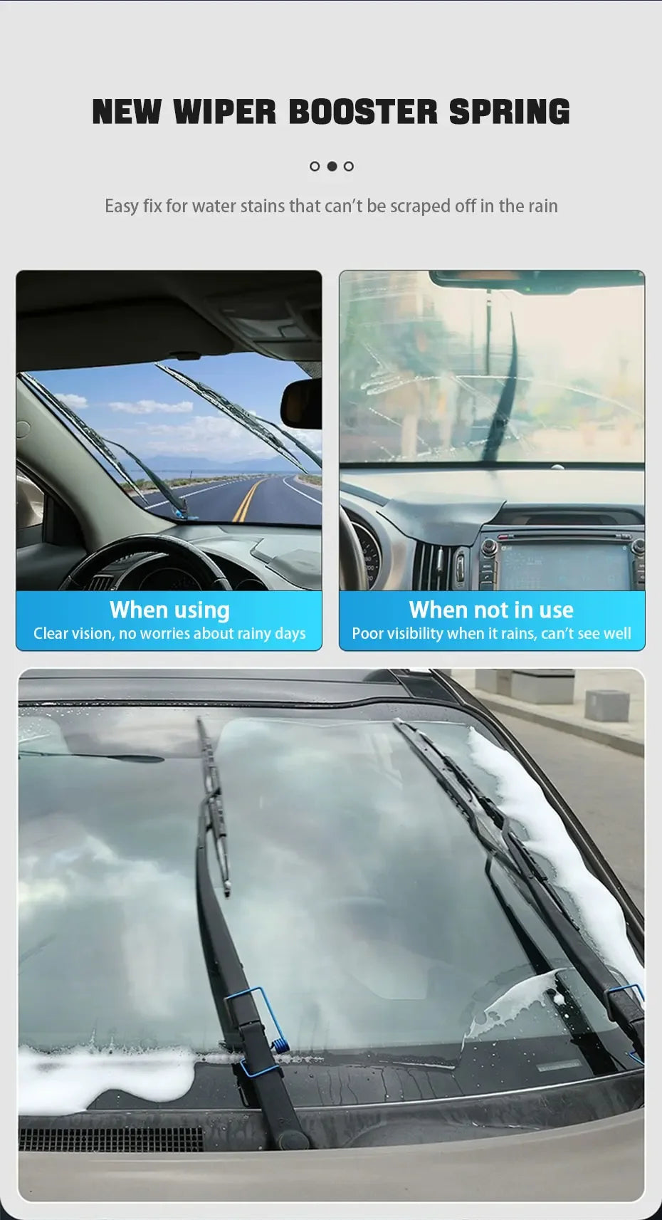 2 Pcs Universal Wiper Blade Premium Quality Replacement Accessory