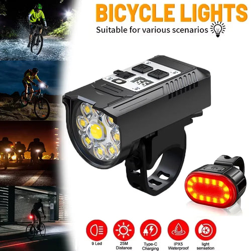 9 LED Bicycle Headlight USB Premium Quality Replacement Accessory