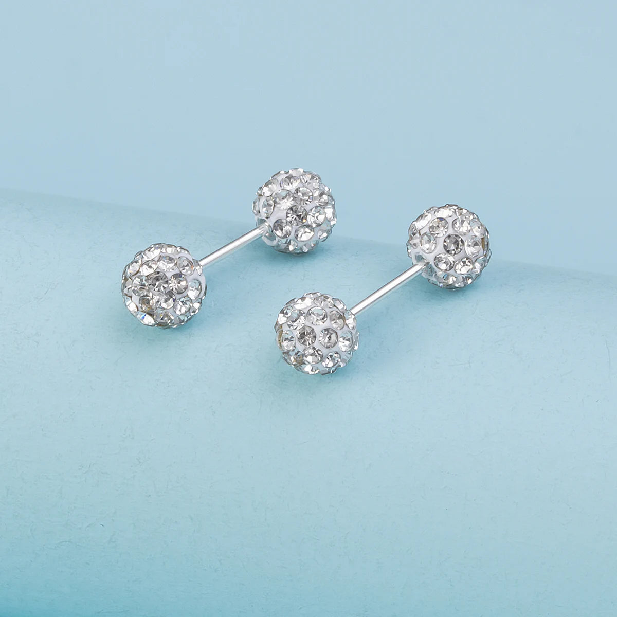 1 Pair Crystal Disco Ball Stud Earrings Cartilage Tragus Daith Helix Conch Piercing Ear Stud Accessory Fashion Jewelry Gift 20G