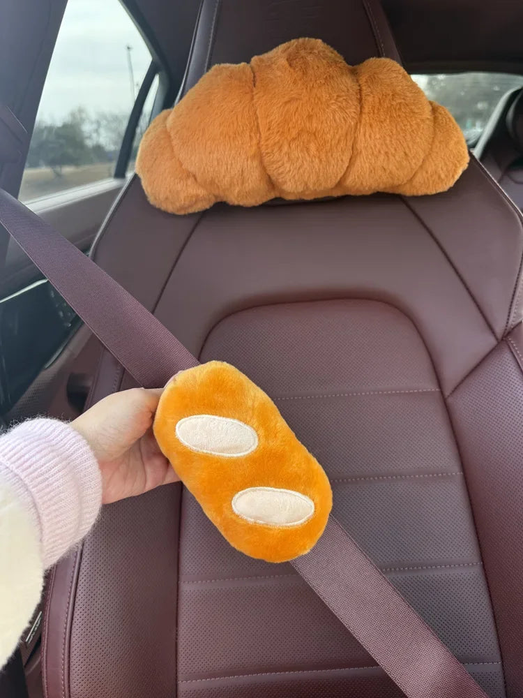Cute Croissant Car Headrest Neck Premium Quality Replacement Accessory