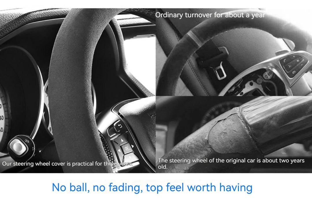 Suede Steering Wheel Cover for Steering Wheel Cover Anti-Slip Comfort