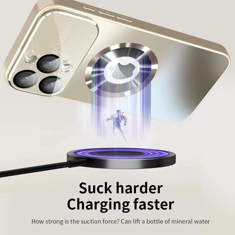 iPhone titanium metallic case magnetic protective cover for apple smartphones in gray, silver, red, blue, orange, pink, purple and black