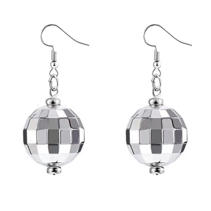 Stylish Retro Disco Ball Pendant Earrings - Exquisite, Creative, Festival Party Gift Jewelry