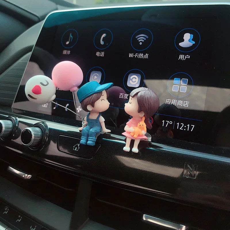 Cute Cartoon Couples Car Decoration Car Dashboard Ornament Decoration