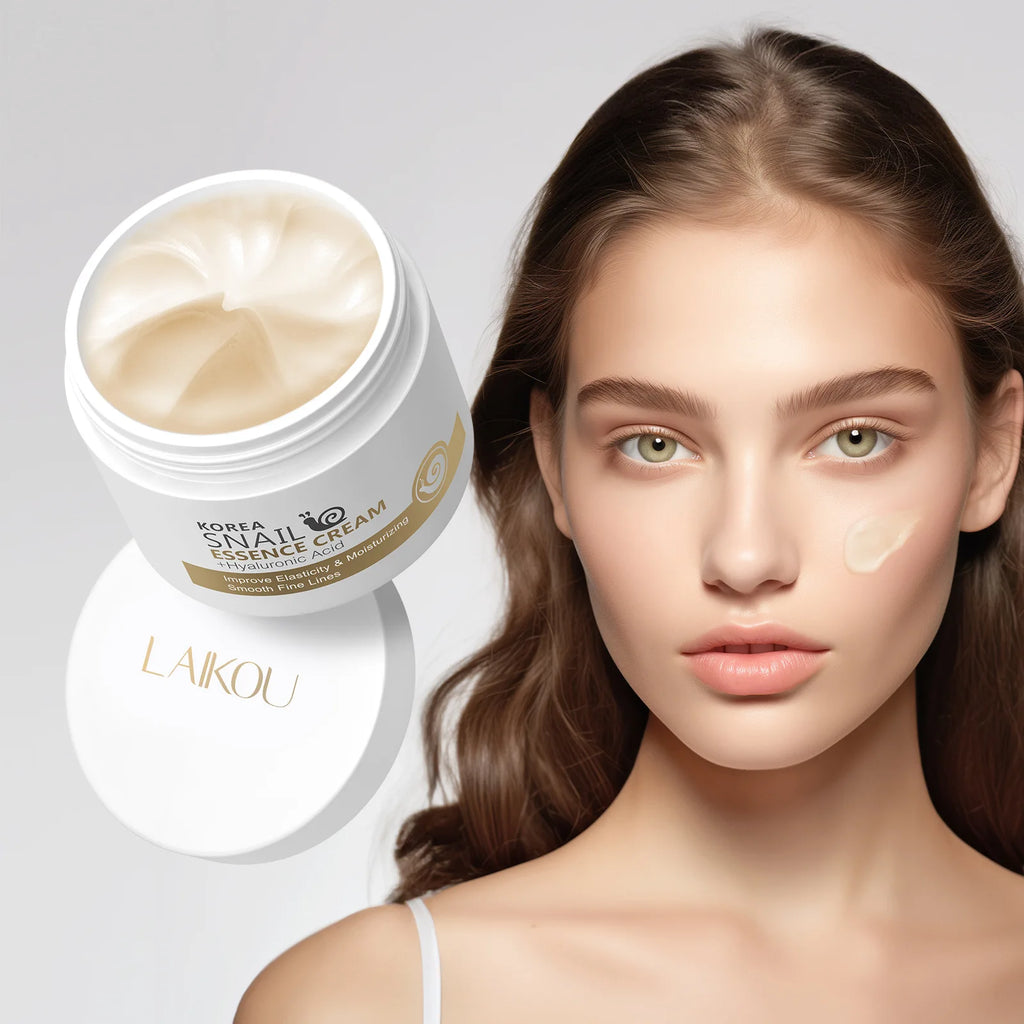 50g Snail Face Cream Improve Dry Rough Skin Smoothing Facial Hyaluronic Acid Moisturizing Nourishing Essences Cream Skin Care