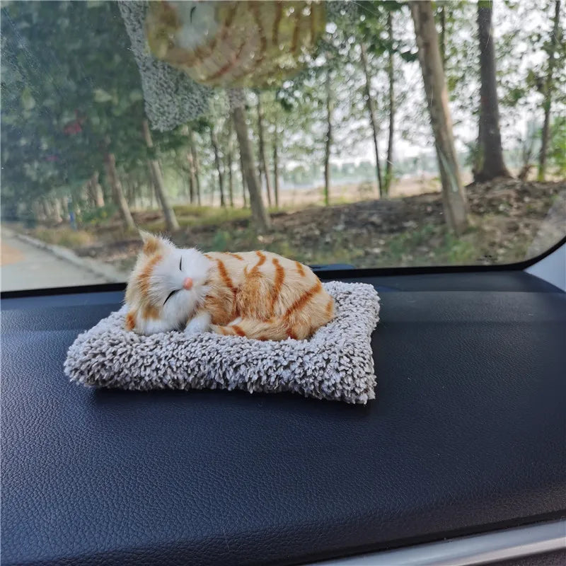Car Ornaments Cute Simulation Sleeping Car Dashboard Ornament Decoration
