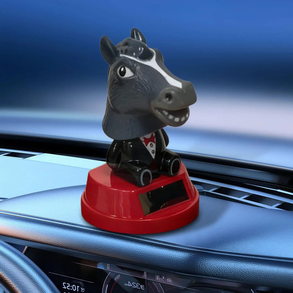 Car Ornament Solar Bobblehead Doll Car Dashboard Ornament Decoration