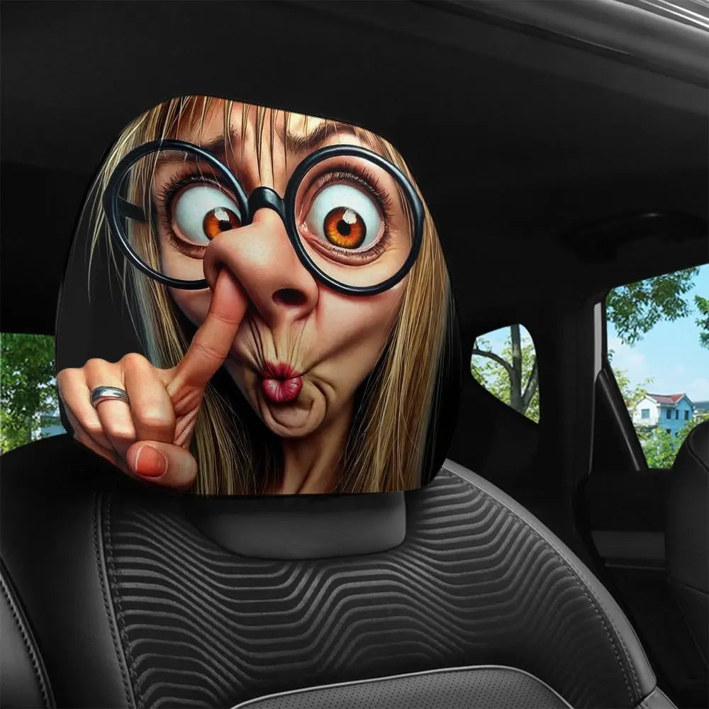 Fun Drive Car Headrest Cover Premium Quality Replacement Accessory