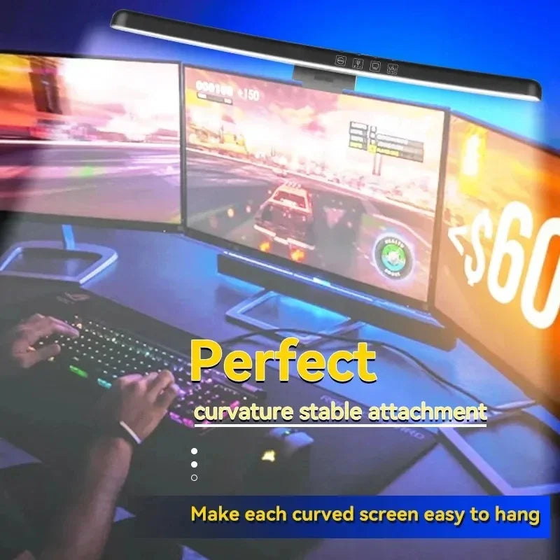Monitor Light Bar Curved, RGB LED Computer Monitor Light Bar Desk Lamp