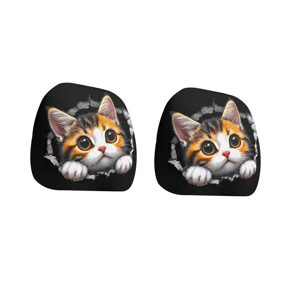 Bear Car Headrest Covers Universal Premium Quality Replacement Accessory