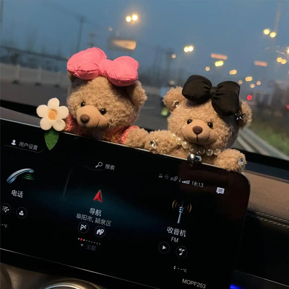 Car Decoration Interior Bear Screen Car Dashboard Ornament Decoration