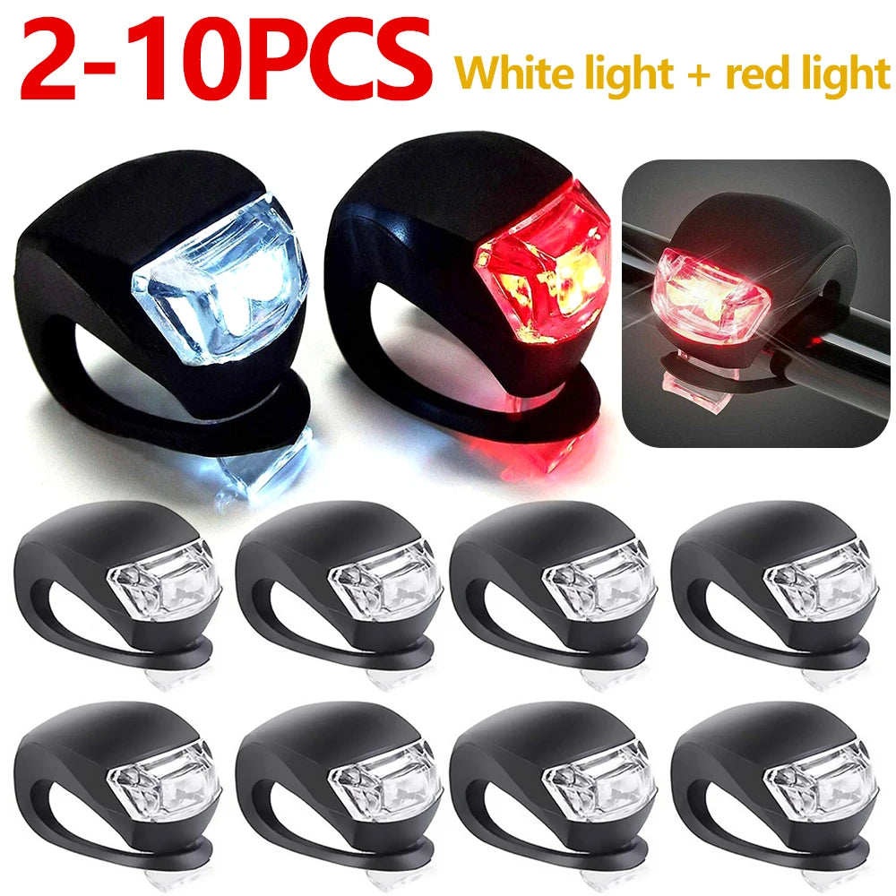 2-10pcs LED Silicone Bicycle Front Premium Quality Replacement Accessory