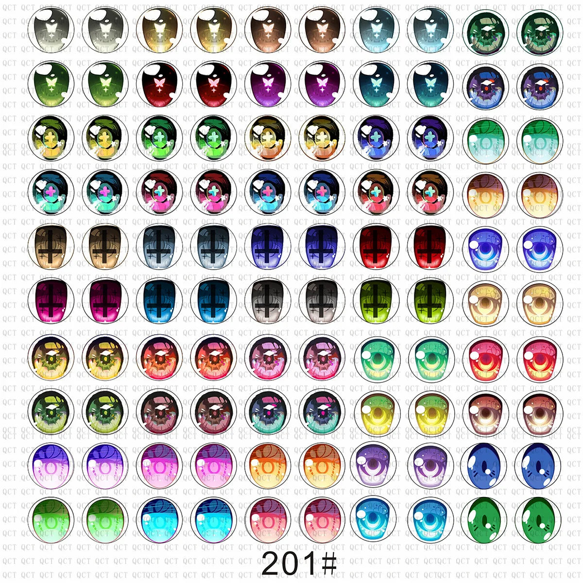50Pcs 6/8/10/12mm Doll Glass Eye Doll Making Safety Eyes Craft Supply