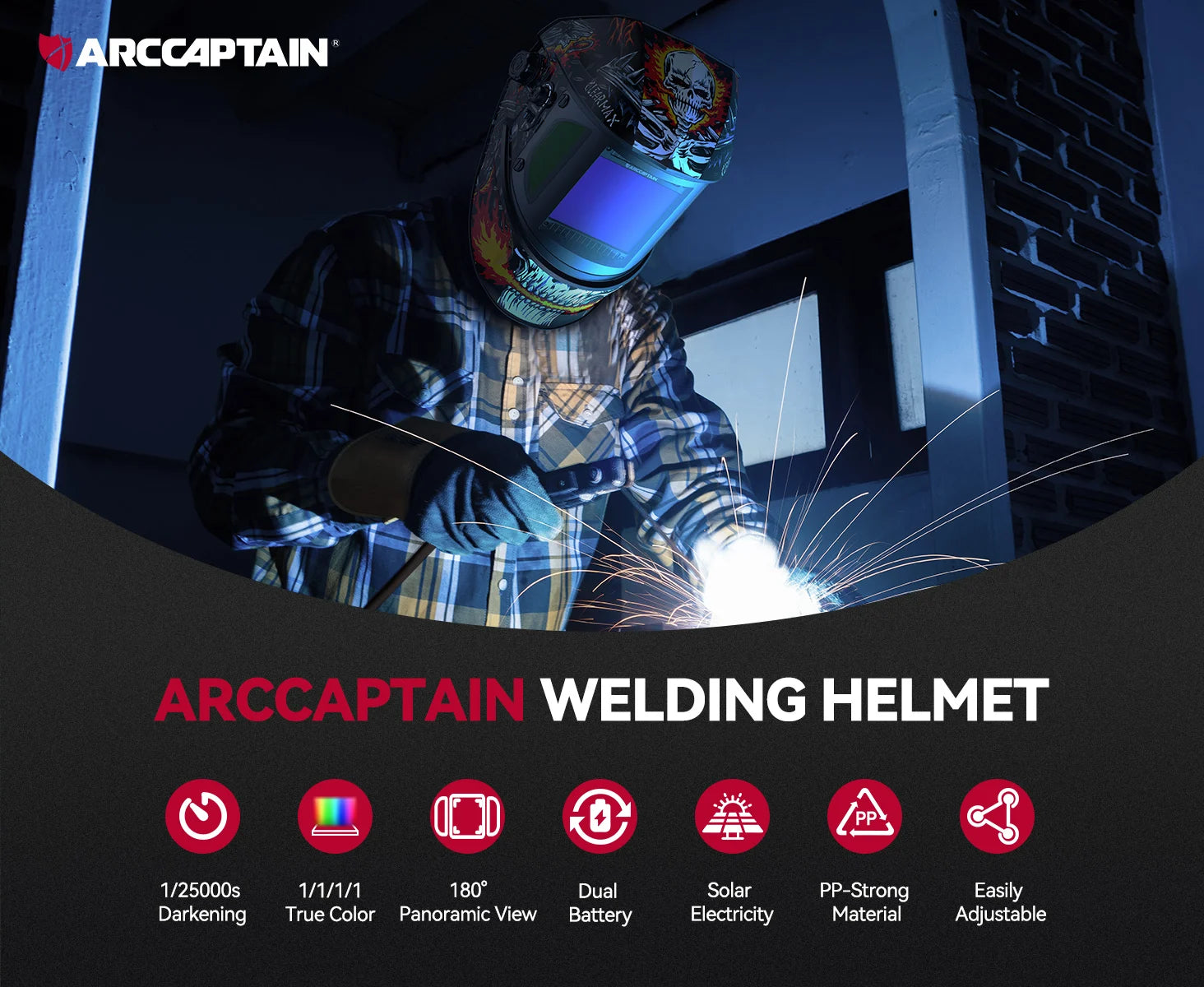 Auto Darkening Welding Helmet ARCCAPTAIN Premium Quality Replacement Accessory