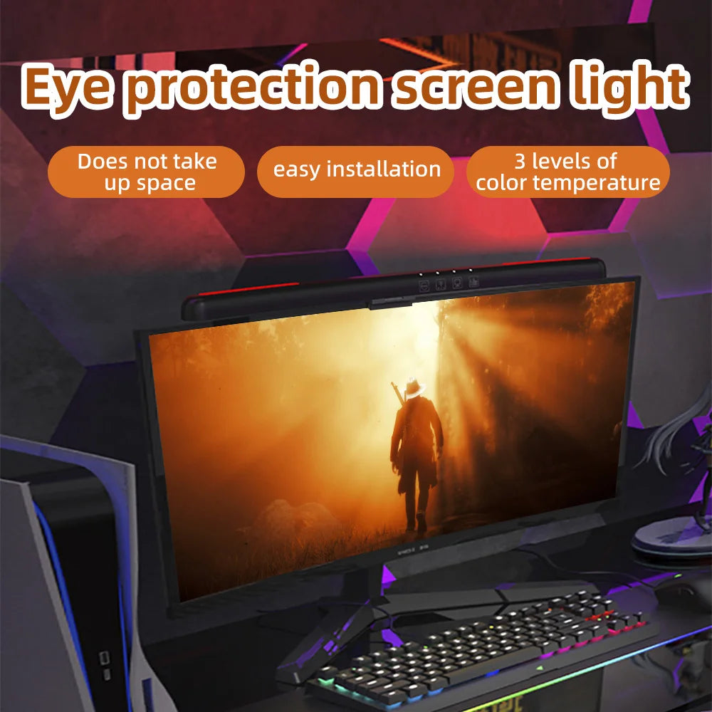 USB Stepless Dimming Screen Hanging LED Computer Monitor Light Bar Desk Lamp