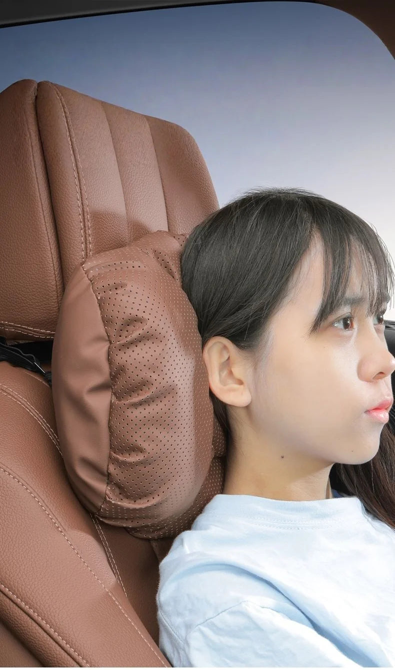 Memory Leather Car Headrest Neck Premium Quality Replacement Accessory