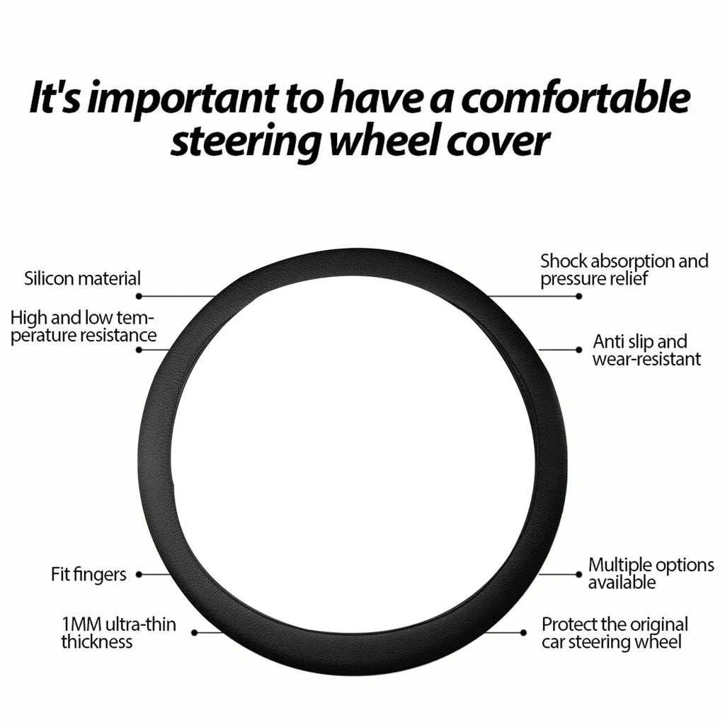 Car Steering Wheel Cover Universal Steering Wheel Cover Anti-Slip Comfort