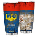 WD-40 Travel Mug, weathered, insulated, looks like the original WD 40 Can