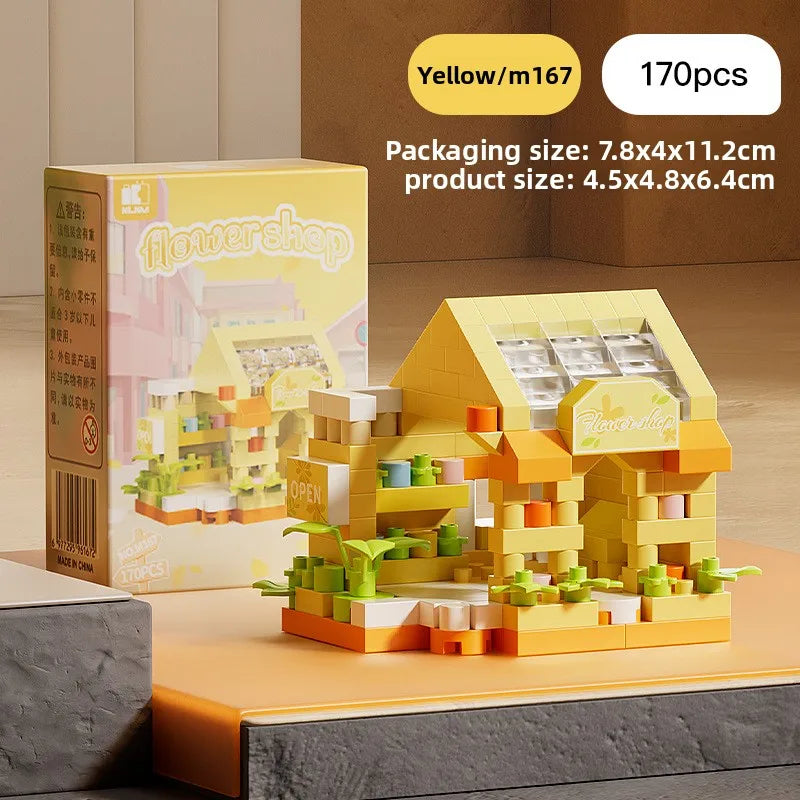 Christmas Gifts Micro Building Block Series Santa Claus Reindeer Puzzle Assembling Bricks Table Decoration Toys Kids