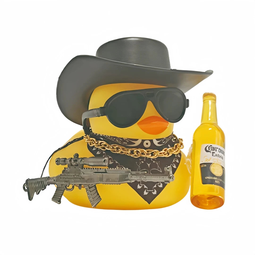 Cool Cowboy Duck Car Dashboard Car Dashboard Ornament Decoration