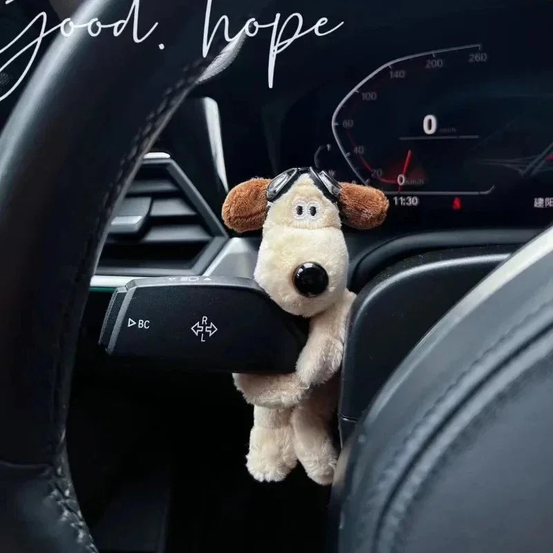 Cute Plush Puppy Car Turn Car Dashboard Ornament Decoration
