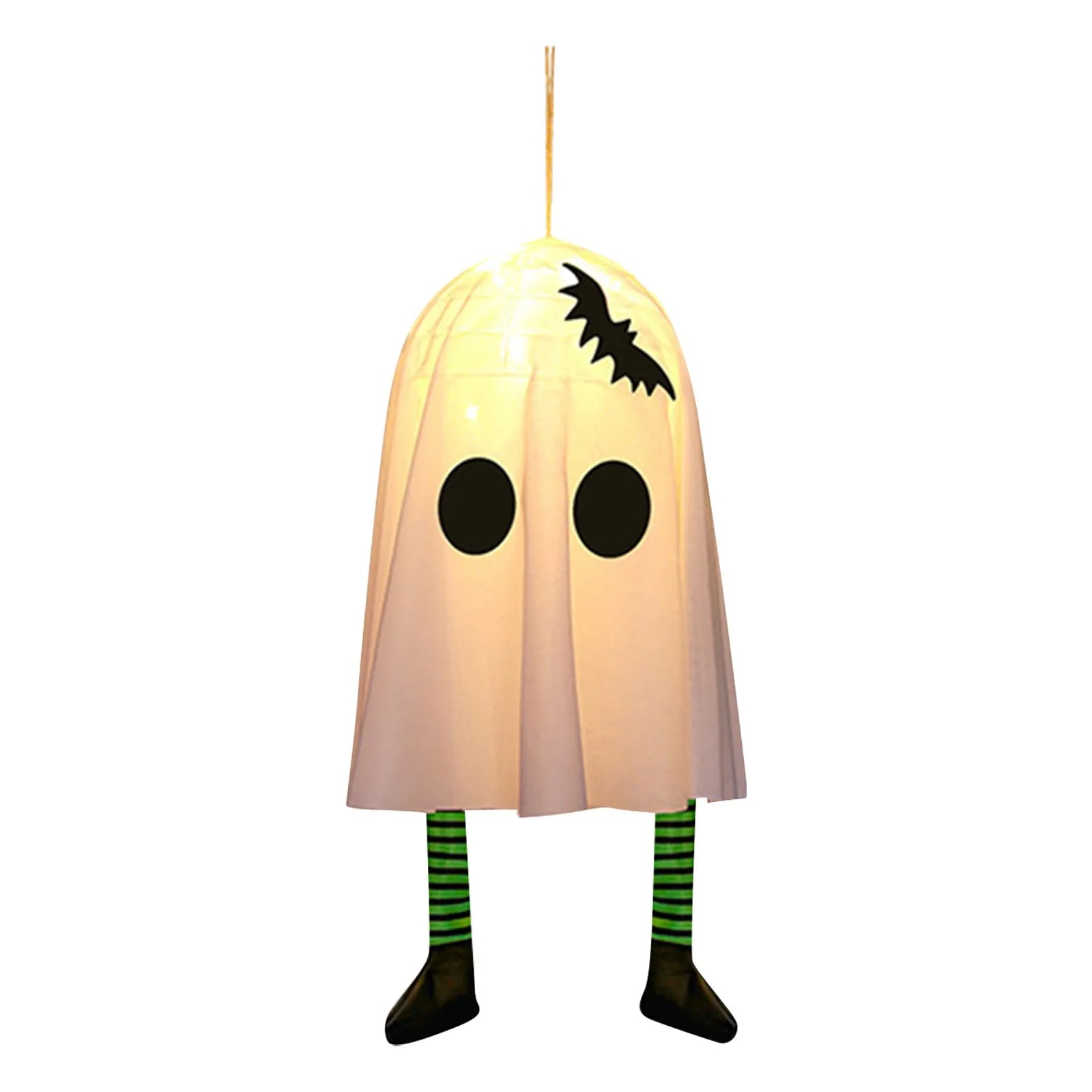 Halloween Glowing White Ghost Hanging Lights Outdoor Decoration 50cm