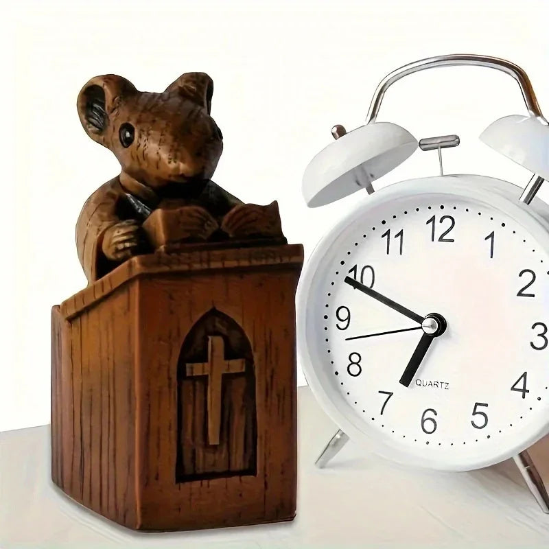 Cute Church Mouse Statue Series Small Statues Art Craftsmanship Resin Church Mouse Statue Priest Craftsmanship Decoration