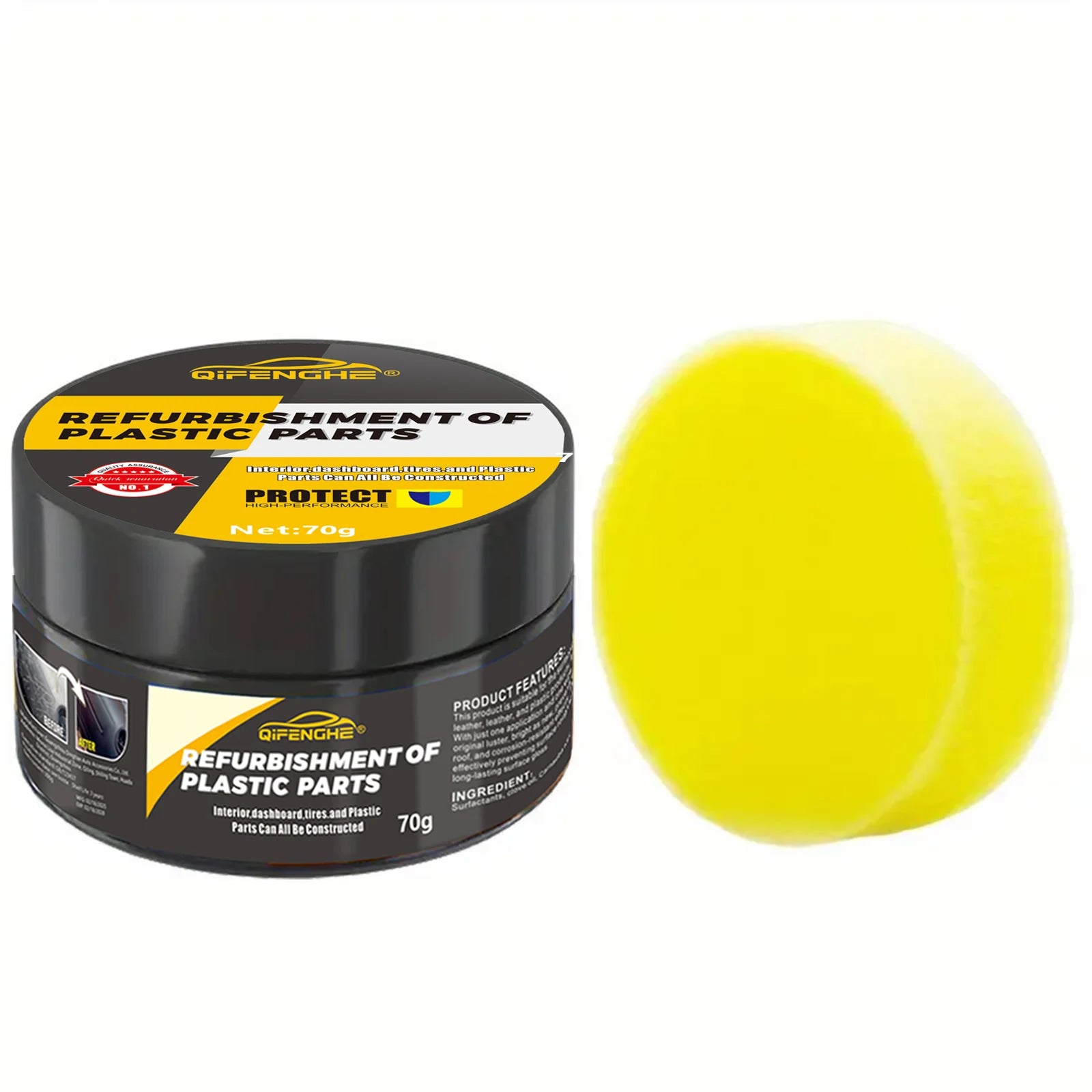 Automotive Plastic Repair Agent-Interior and Exterior Plastic Polishing Wax,Scratch Repair Suitable for Tires