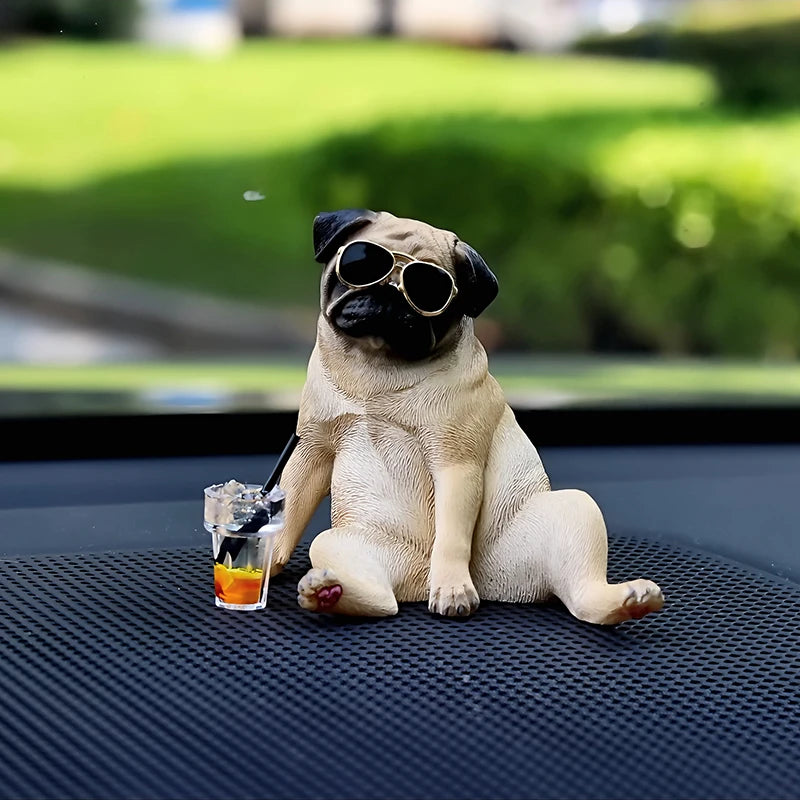 Cool Pug Car Dashboard Ornament Car Dashboard Ornament Decoration