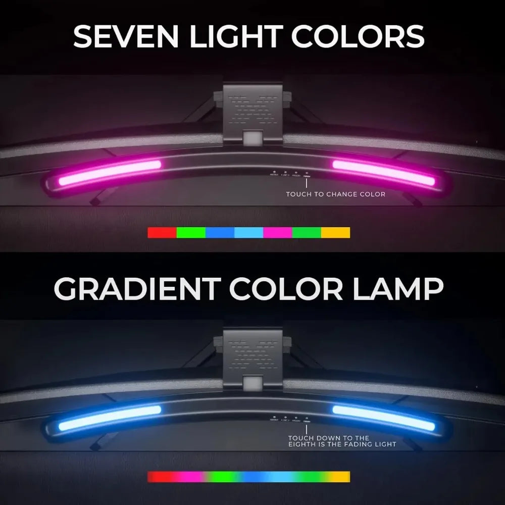 Monitor Light Bar Curved, RGB LED Computer Monitor Light Bar Desk Lamp