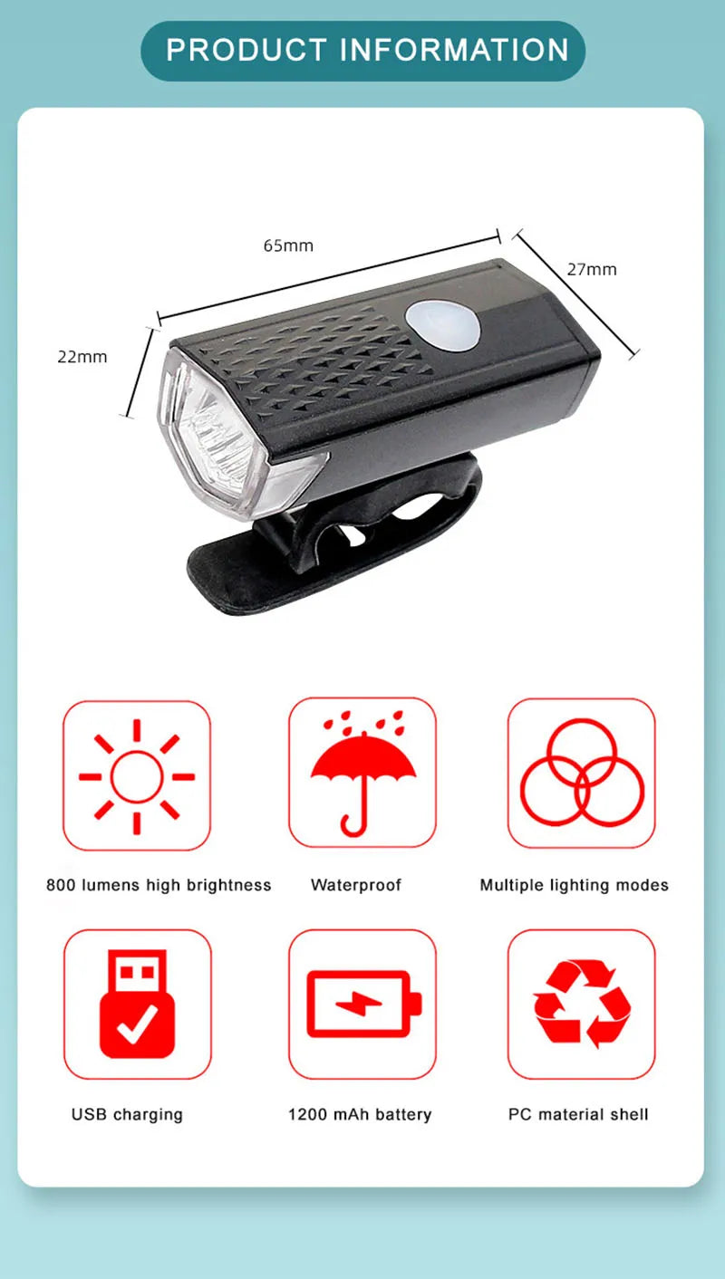 Bike Light Set Front with Premium Quality Replacement Accessory
