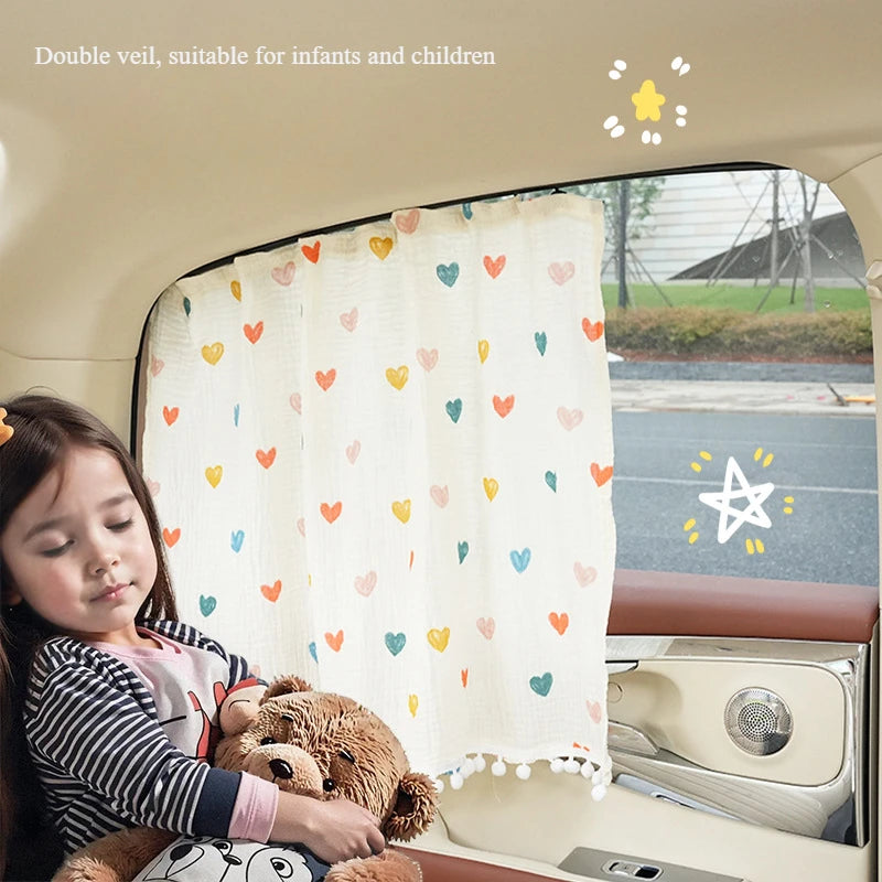 Cartoon Car Curtains Sunshade Side Car Sun Shade UV Protector