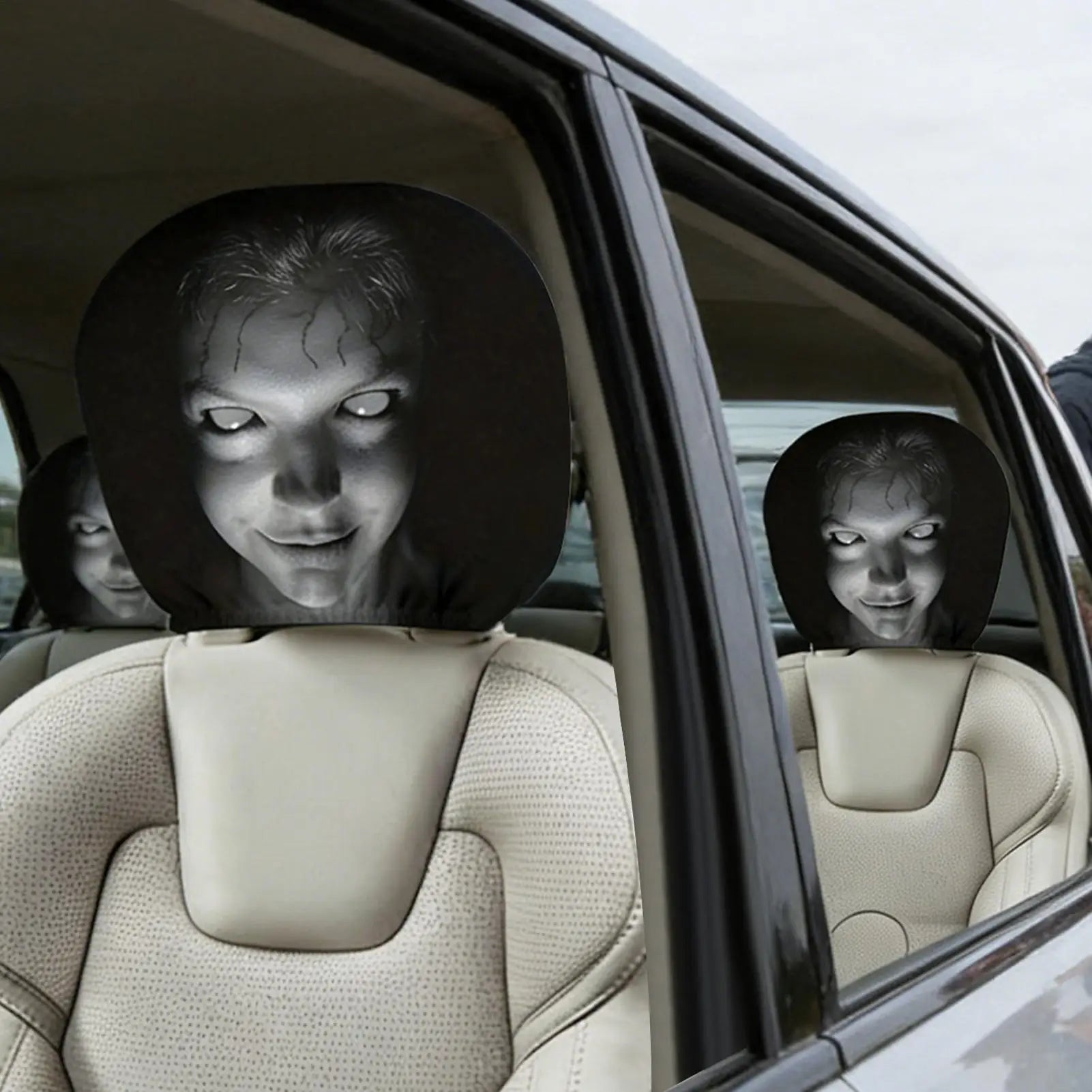 Car Headrest Cover Funny Auto Premium Quality Replacement Accessory