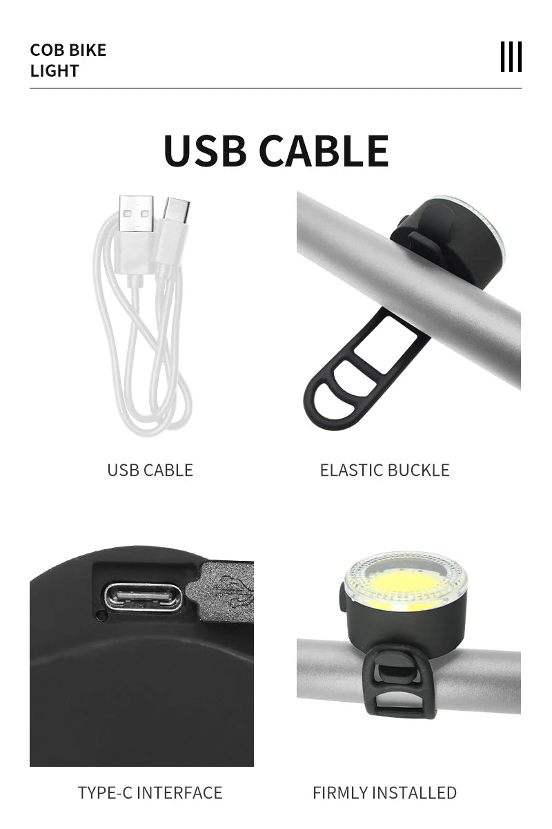 BUCKLOS COB Bike Taillights Headlight Premium Quality Replacement Accessory