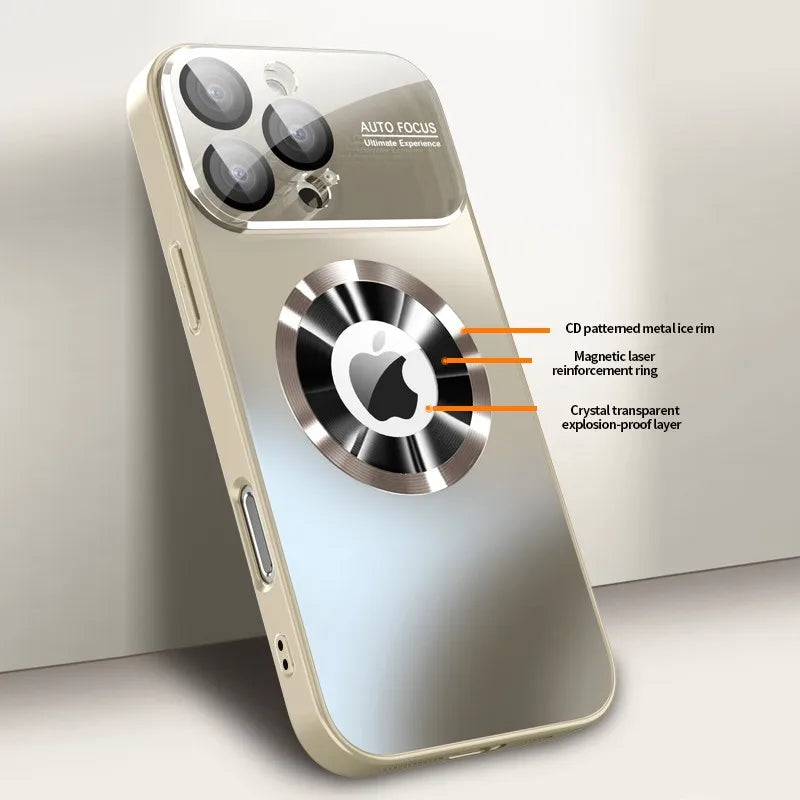 iPhone titanium metallic case magnetic protective cover for apple smartphones in gray, silver, red, blue, orange, pink, purple and black