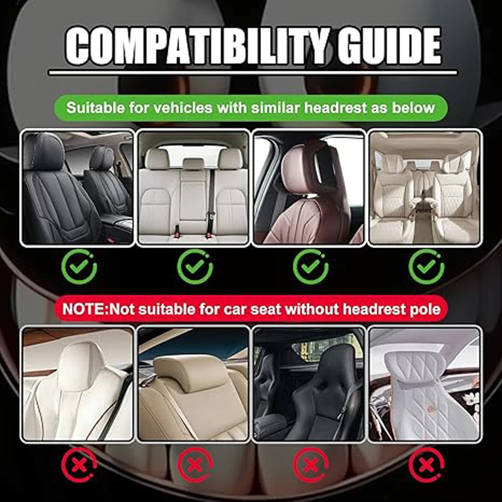 1 PC-Red-eyed Car Headrest Cover Premium Quality Replacement Accessory