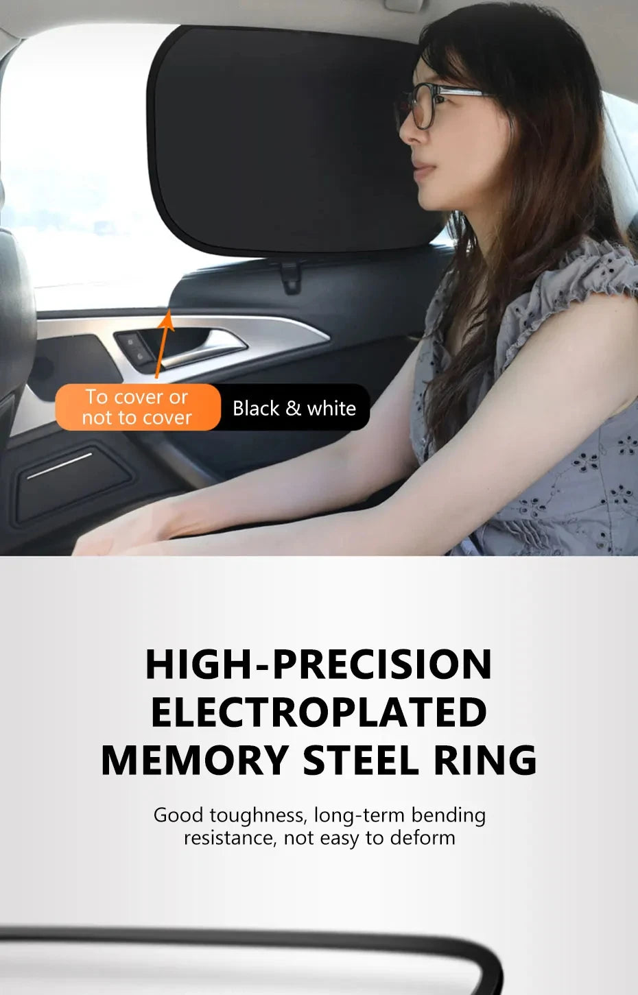New Electrostatic Sun Visor for Car Sun Shade UV Protector