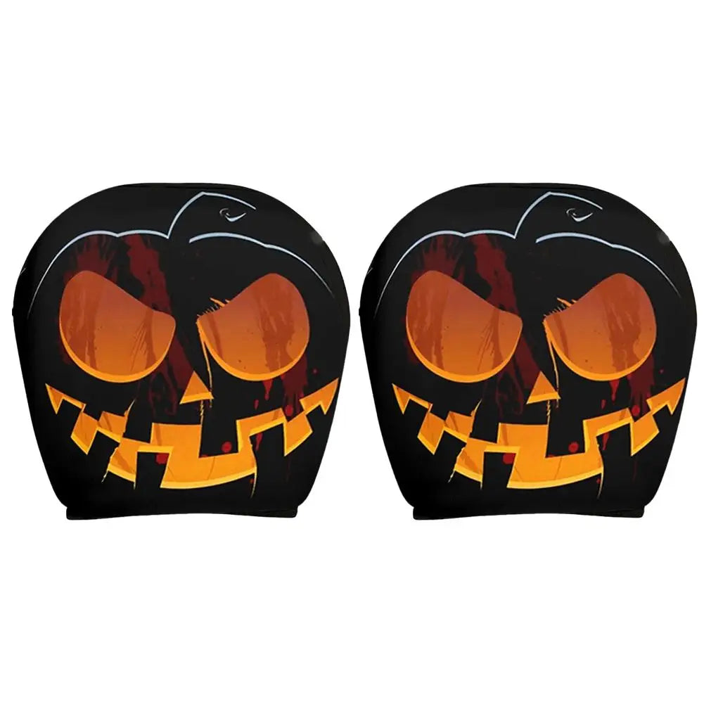 2X Funny Car Headrest Covers, Cartoon Eyes Car Seat Head Rest Protector Auto Front Seat Rest Decoration