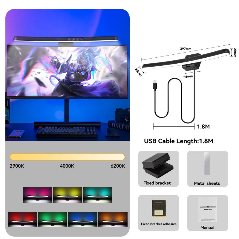 Led Monitor Light Bar Computer LED Computer Monitor Light Bar Desk Lamp