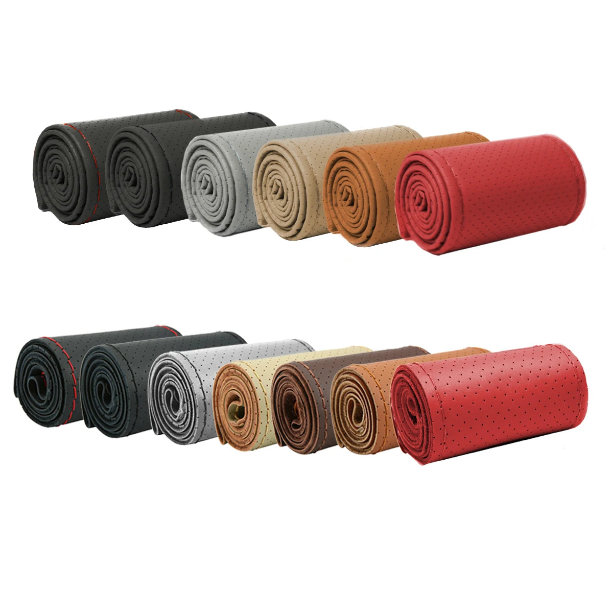 Universal Leather Car Steering Wheel Steering Wheel Cover Anti-Slip Comfort